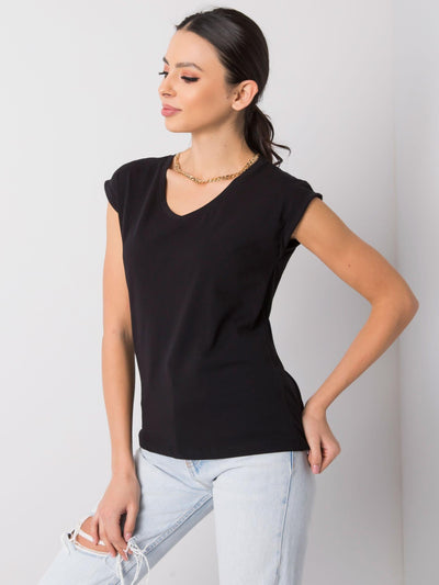 Czarny damski t-shirt basic