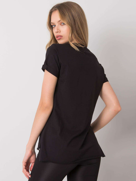 Czarny t-shirt z bawełny