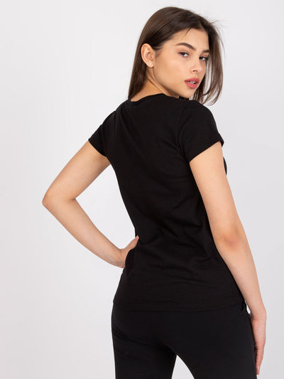 Czarny t-shirt Peachy