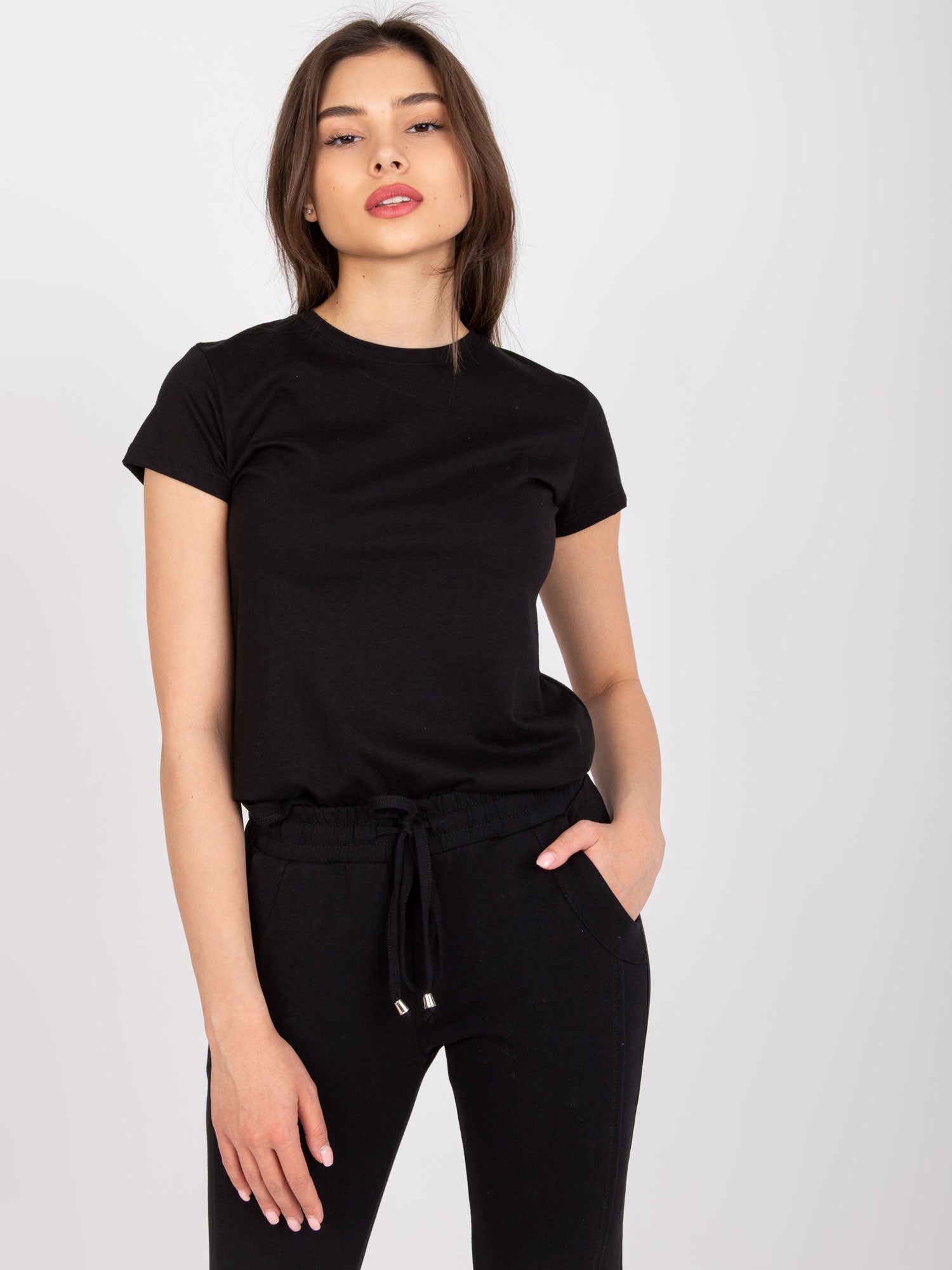 Czarny t-shirt Peachy