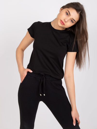 Czarny t-shirt Peachy