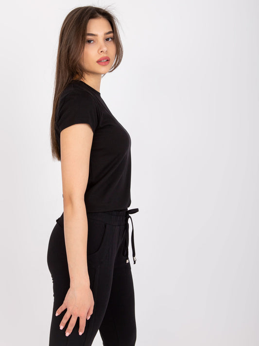 Czarny t-shirt Peachy