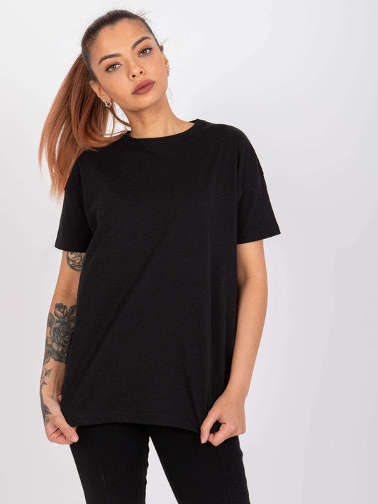 MAYFLIES Czarny t-shirt z bawełny