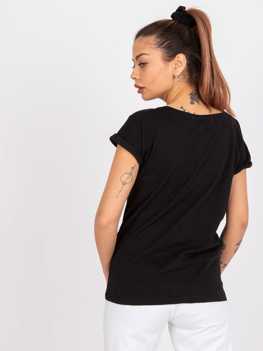 MAYFLIES Czarny bawełniany t-shirt z printem