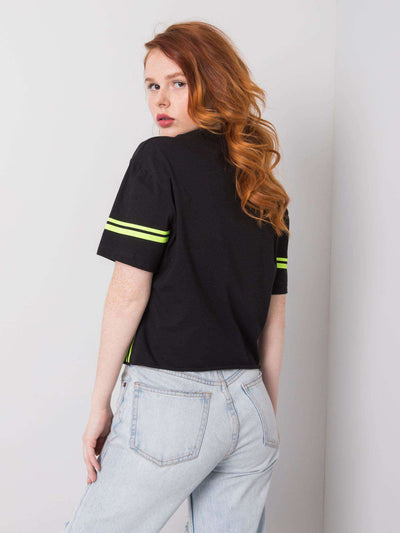 Czarny t-shirt bawełniany z napisem