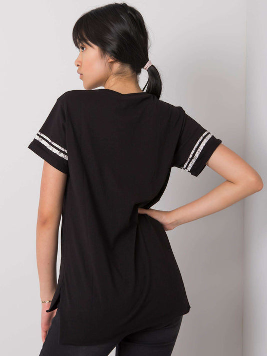Czarny t-shirt z miejskim nadrukiem