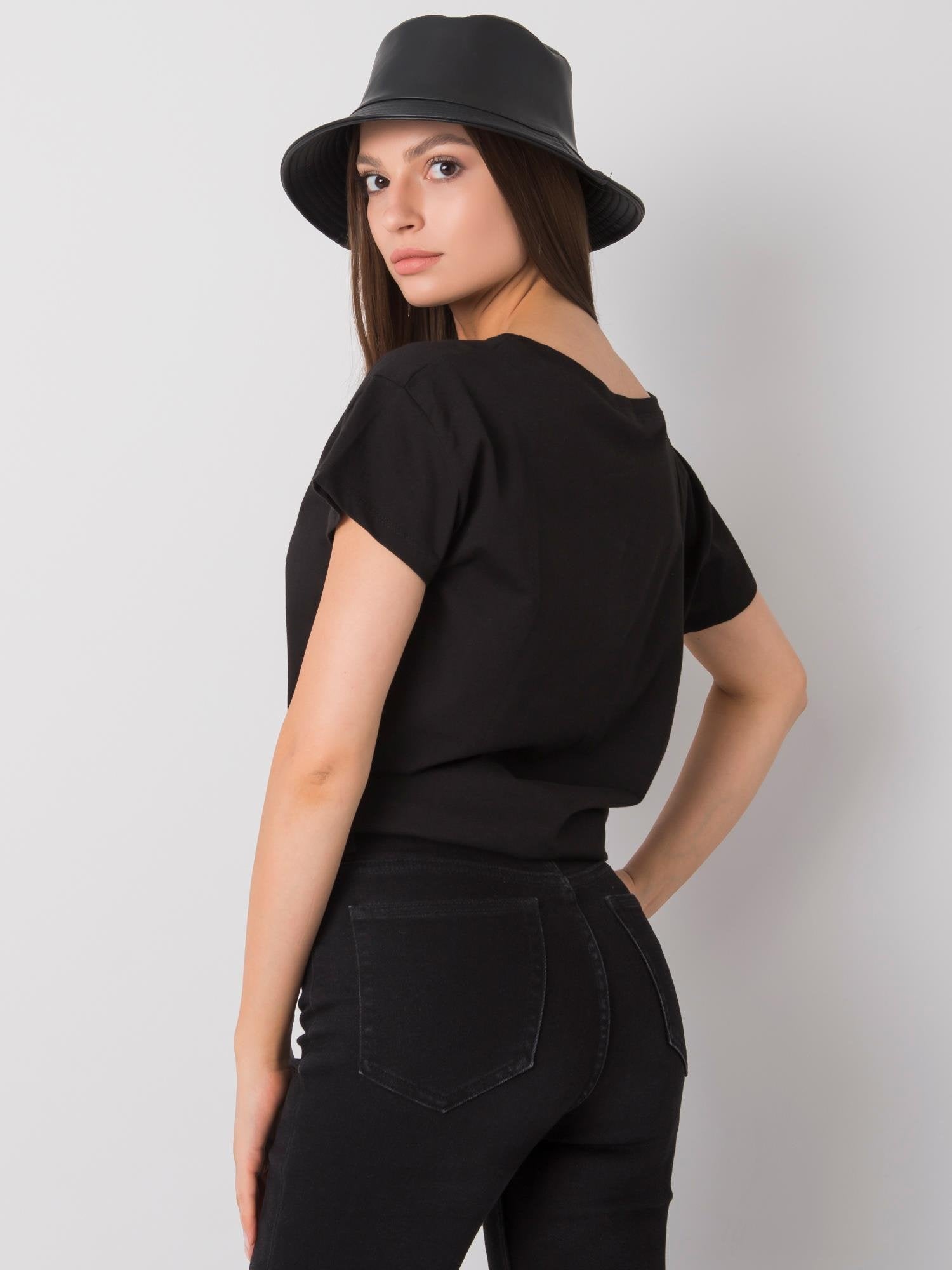 Czarny t-shirt z napisem