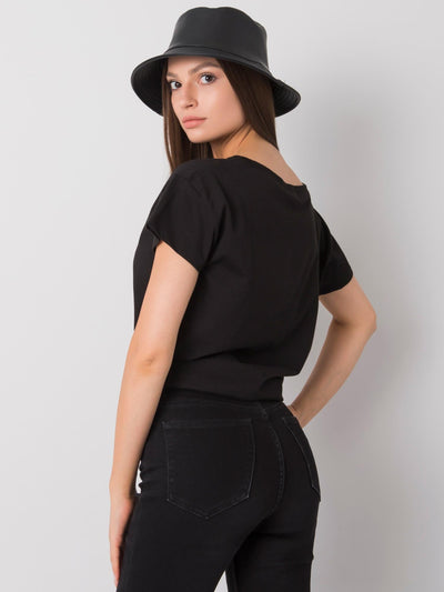 Czarny t-shirt z napisem