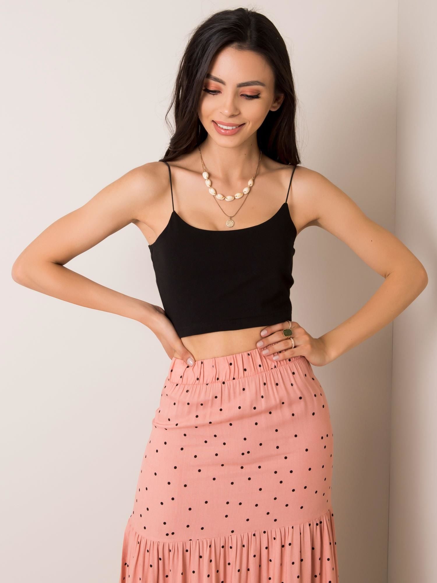 Czarny krótki top