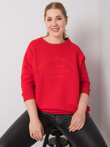 Czerwona bluza damska plus size