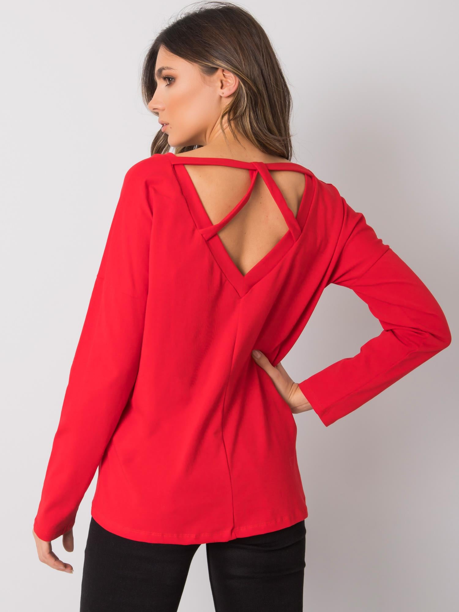 RUE PARIS Czerwony longsleeve damski