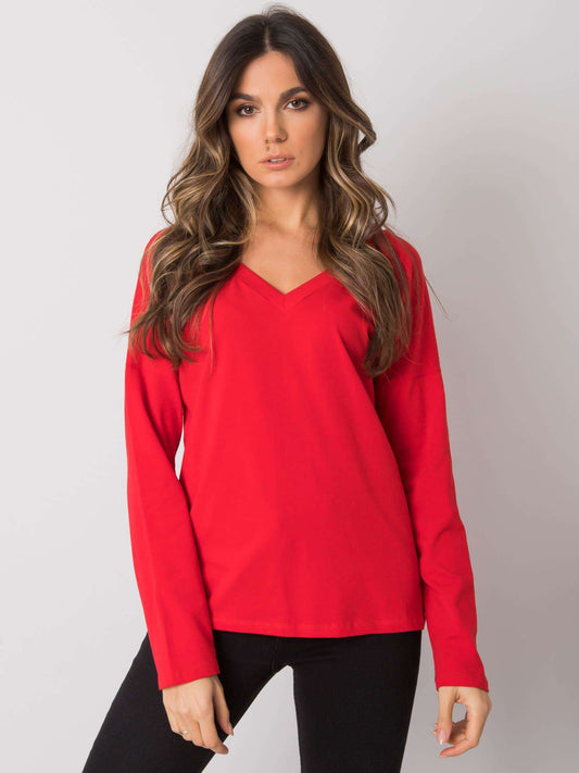 RUE PARIS Czerwony longsleeve damski