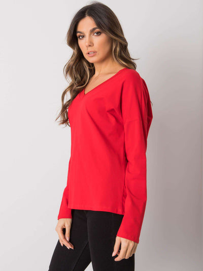 RUE PARIS Czerwony longsleeve damski
