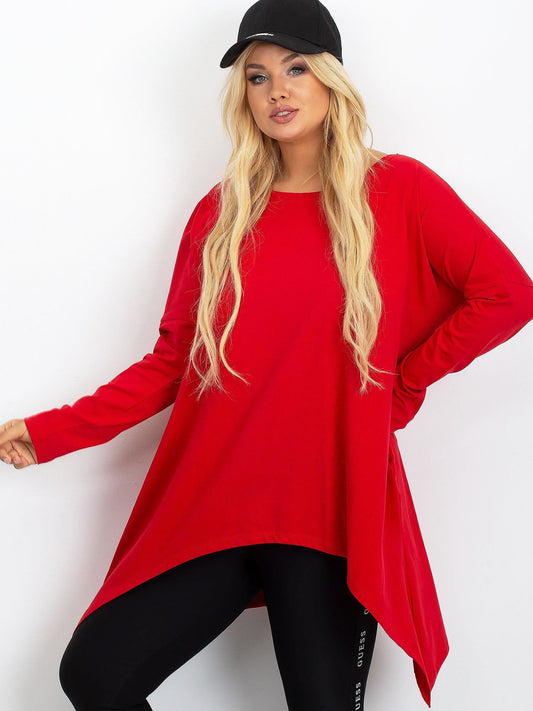 Tunika czerwona plus size