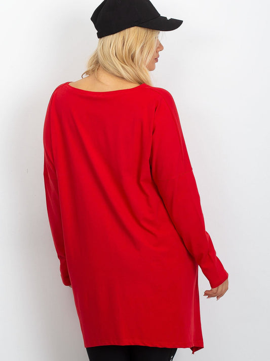Tunika czerwona plus size