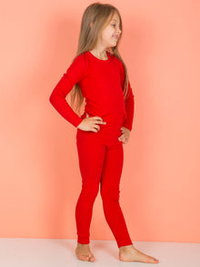 Legginsy dla dziewczynki czerwone