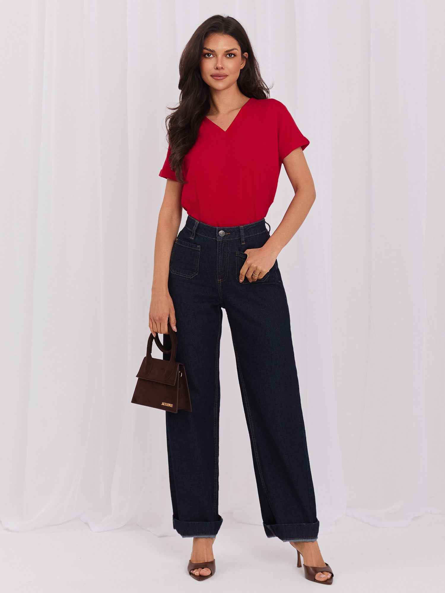 Czerwony t-shirt basic