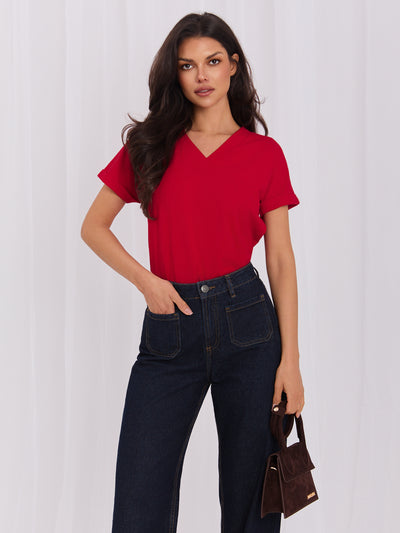 Czerwony t-shirt basic