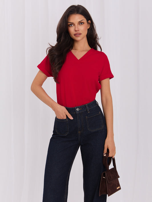 Czerwony t-shirt basic