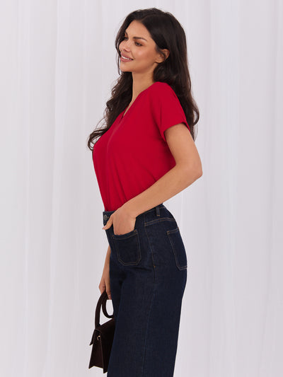 Czerwony t-shirt basic