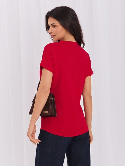 Czerwony t-shirt basic
