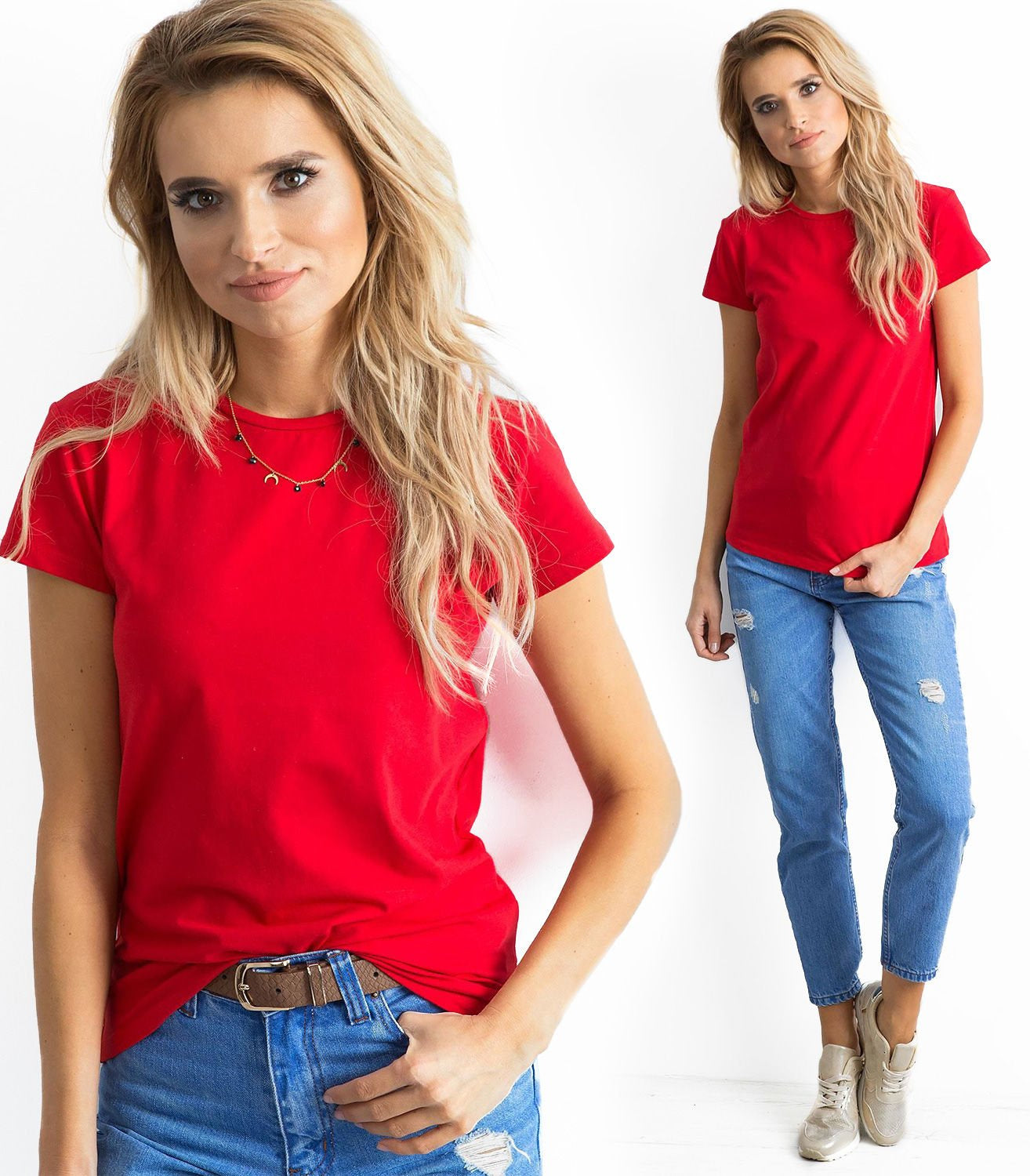 Czerwony t-shirt Peachy