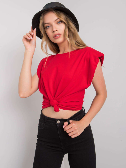 Czerwony t-shirt damski