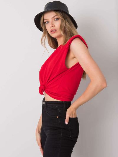 Czerwony t-shirt damski