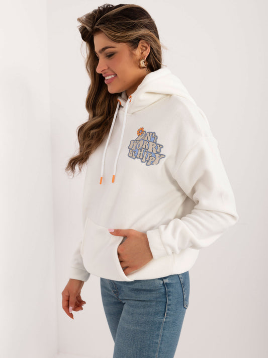 SUBLEVEL Ecru damska bluza kangurka