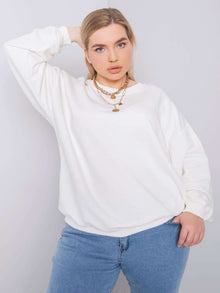 Ecru bluza plus size bez kaptura