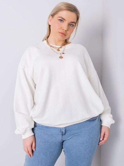 Ecru bluza plus size bez kaptura