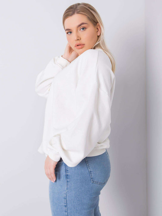 Ecru bluza plus size bez kaptura