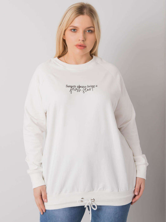 Ecru bluza damska plus size