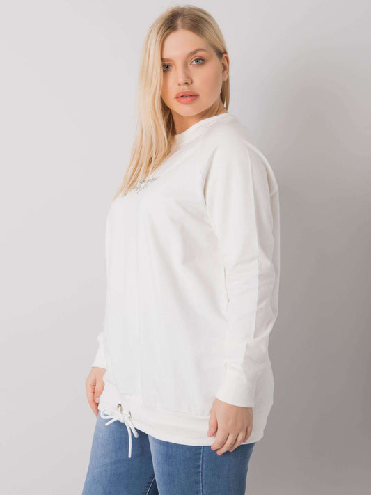 Ecru bluza damska plus size