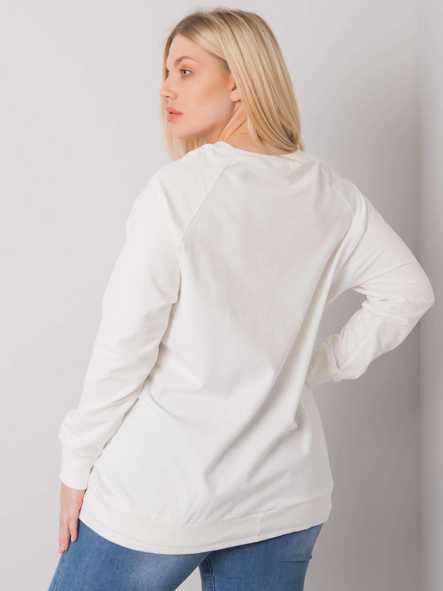 Ecru bluza damska plus size