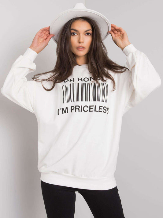 Ecru bluza z printem