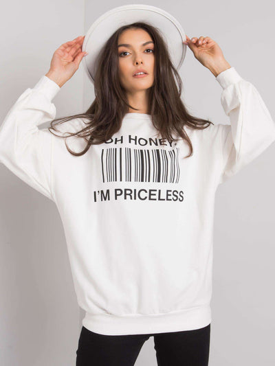 Ecru bluza z printem