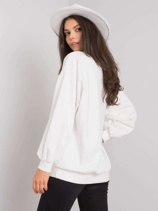 Ecru bluza z printem