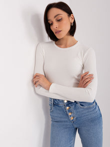 Ecru bluzka basic z bawełny BASIC FEEL GOOD