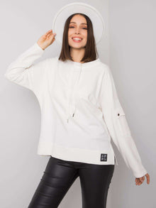 Ecru casualowa bluzka plus size