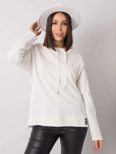 Ecru casualowa bluzka plus size
