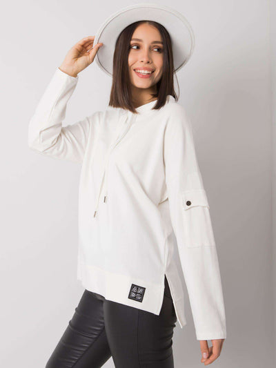 Ecru casualowa bluzka plus size