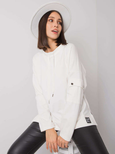 Ecru casualowa bluzka plus size