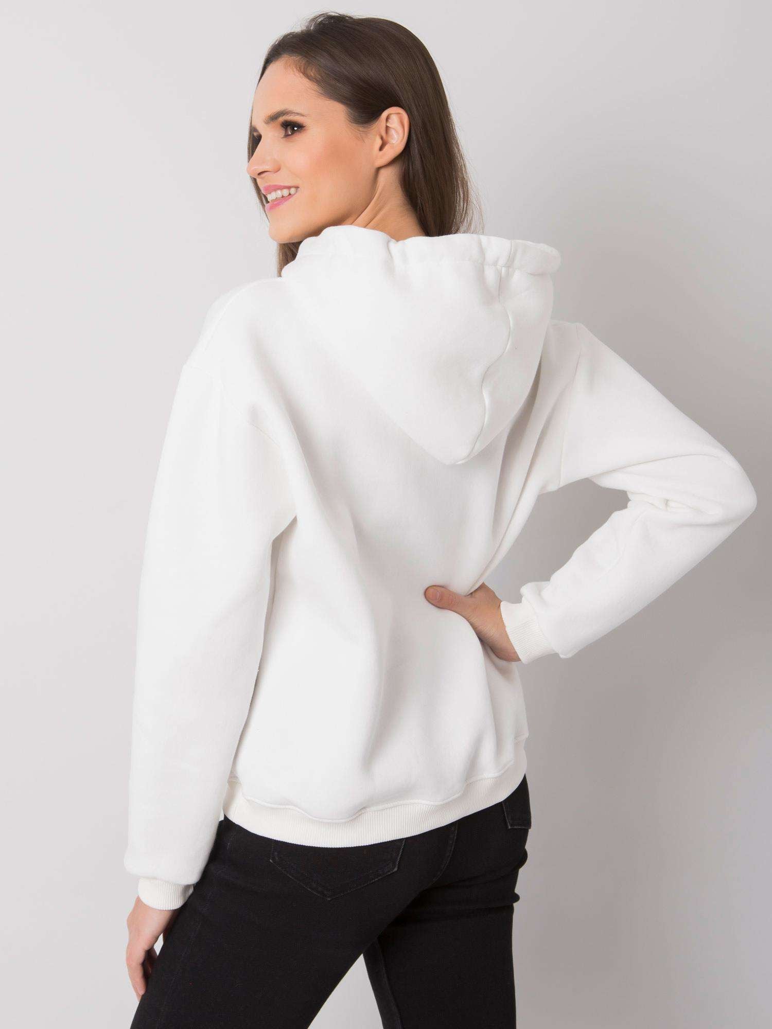Ecru bluza kangurka basic