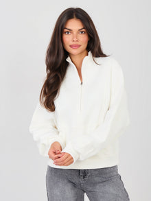 NATURAL SIDE Ecru damska bluza bez kaptura