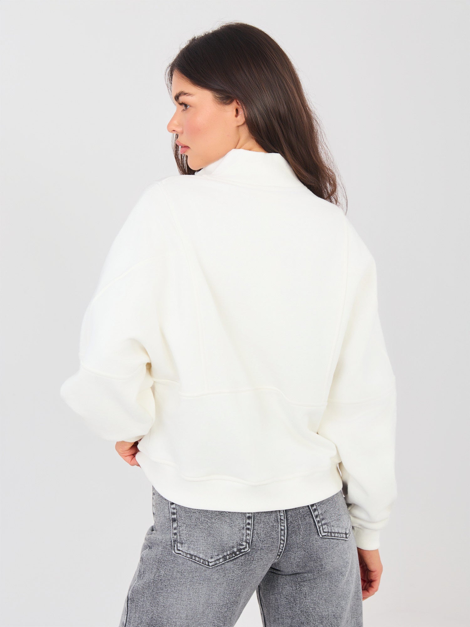 NATURAL SIDE Ecru damska bluza bez kaptura