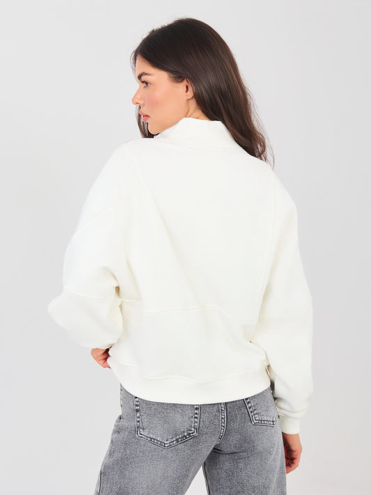 NATURAL SIDE Ecru damska bluza bez kaptura
