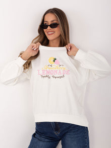 RUE PARIS Ecru damska bluza oversize z wiskozy