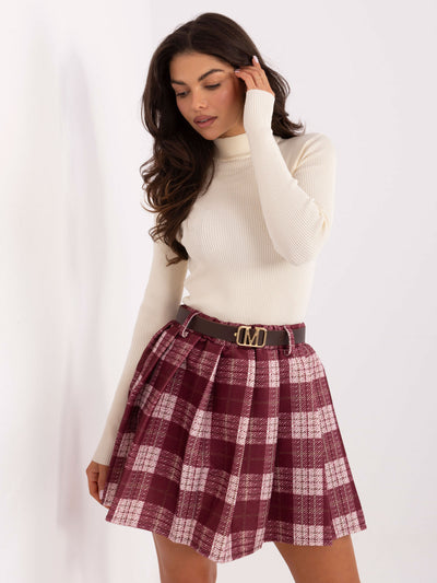 STITCH & SOUL Ecru dopasowany sweter w prążek