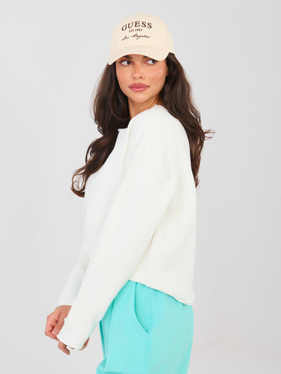 NATURAL SIDE Ecru krótka bluza z haftem